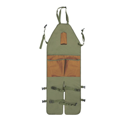 Brown Pocket Heavy-Duty Gardening Apron with Adjustable Straps and Multi-Pocket Design V888-ELOSUNG38130