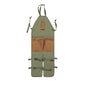 Brown Pocket Heavy-Duty Gardening Apron with Adjustable Straps and Multi-Pocket Design V888-ELOSUNG38130