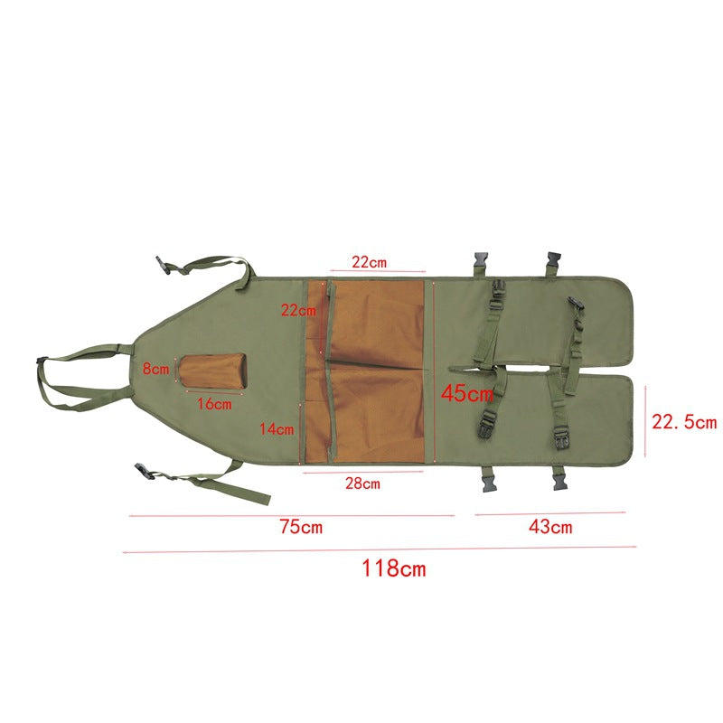 Brown Pocket Heavy-Duty Gardening Apron with Adjustable Straps and Multi-Pocket Design V888-ELOSUNG38130