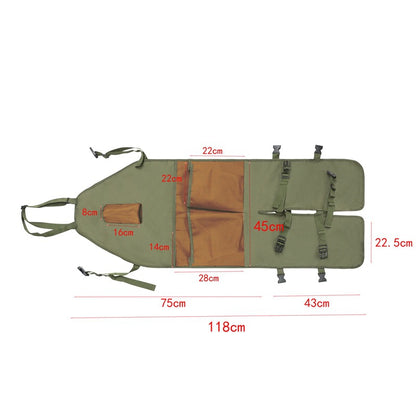 Brown Pocket Heavy-Duty Gardening Apron with Adjustable Straps and Multi-Pocket Design V888-ELOSUNG38130