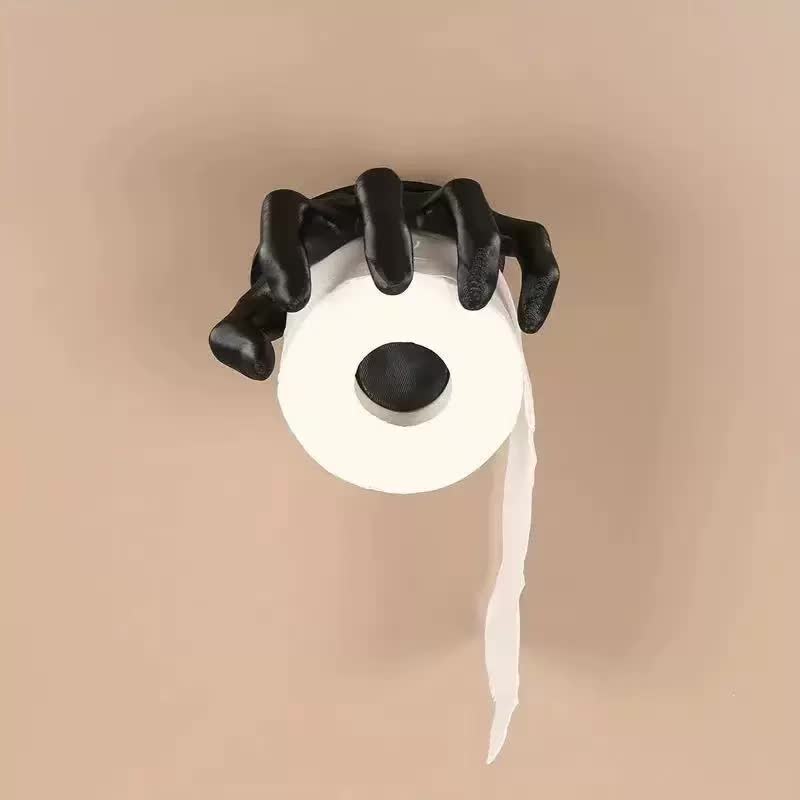 Creative Hand-Shaped Toilet Paper Holder - Unique Wall-Mounted Design V888-ELOSUNG38136