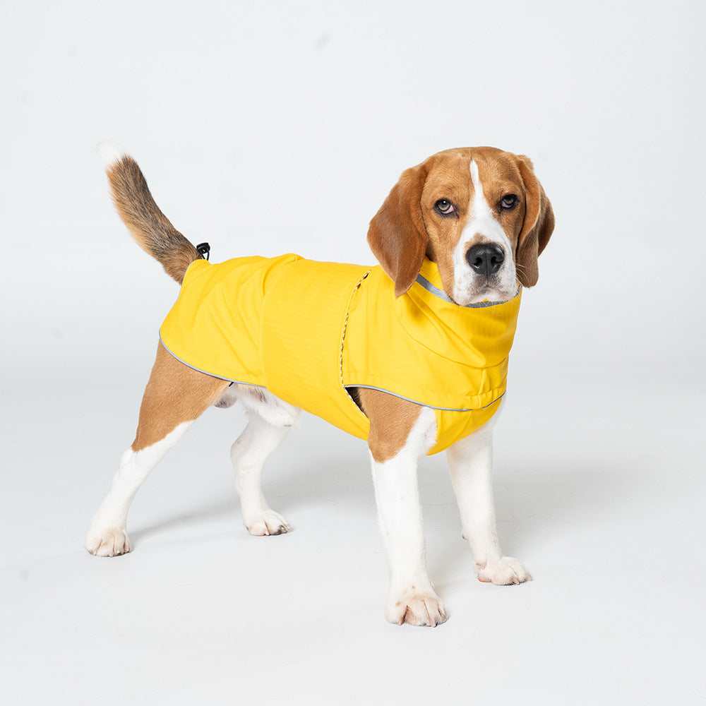 M Yellow All-Season Pet Raincoat - Waterproof & Dustproof High-Collar Dog Windbreaker for Spring V888-ELOSUNG38146
