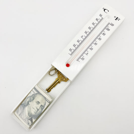 2-Pack Outdoor Fake Thermometer Diversion Safe - Hidden Key, Money, Medicine Hiding Box V888-ELOSUNG38157