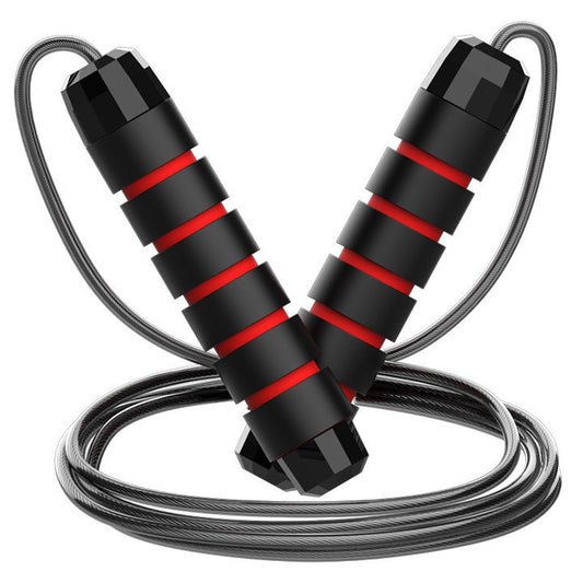 5 PCS Black-red Adjustable Steel Wire Speed Jump Rope Set - Professional Fitness Rope with Ball Bearings for V888-ELOSUNG38171
