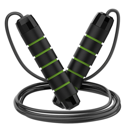 5 PCS Black-green Adjustable Steel Wire Speed Jump Rope Set - Professional Fitness Rope with Ball Bearings V888-ELOSUNG38172