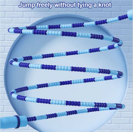 10 Pcs Blue Soft Beaded Jump Ropes, Tangle-Free Beaded Jump Rope - Adjustable Segmented Skipping Rope for V888-ELOSUNG38175