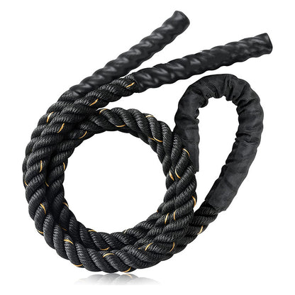 Black-gold Heavy Duty Battle Rope for Jumping (25mm) - Intense Full-Body Workout for Core Strength & Muscle V888-ELOSUNG38181