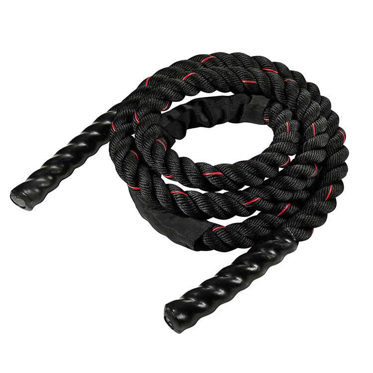 Black-red Heavy Duty Battle Rope for Jumping (25mm) - Intense Full-Body Workout for Core Strength & Muscle V888-ELOSUNG38182