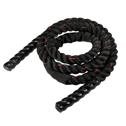 Black-red Heavy Duty Battle Rope for Jumping (25mm) - Intense Full-Body Workout for Core Strength & Muscle V888-ELOSUNG38182