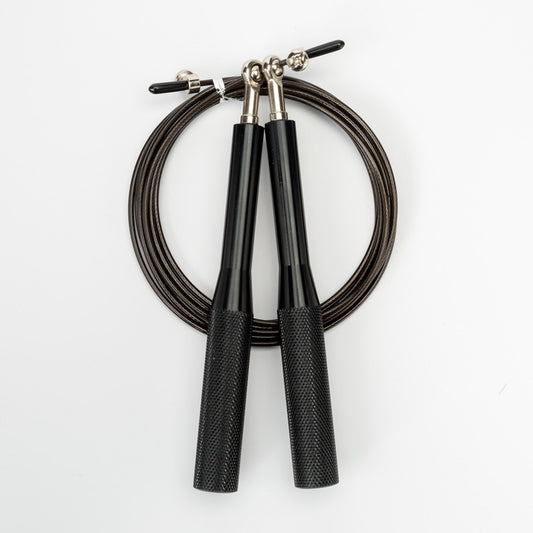 2PCS Black Pro-Grade Speed Jump Rope with Knurled Aluminum Handles - Ball Bearing System for CrossFit, Boxing V888-ELOSUNG38184