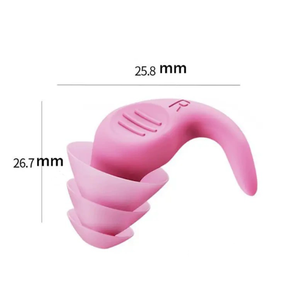 Green 5-Pair Set Ergonomic Silicone Earplugs - Waterproof for Swimming, Reusable for Noise Cancelling Sleep V888-ELOSUNG38200