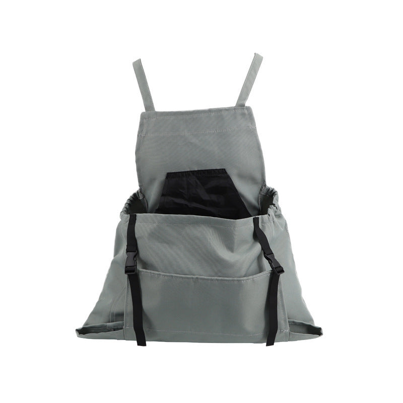 Grey Heavy-Duty Garden Harvesting Apron - Waterproof Fruit Picking Bag with Large Pouch V888-ELOSUNG38213