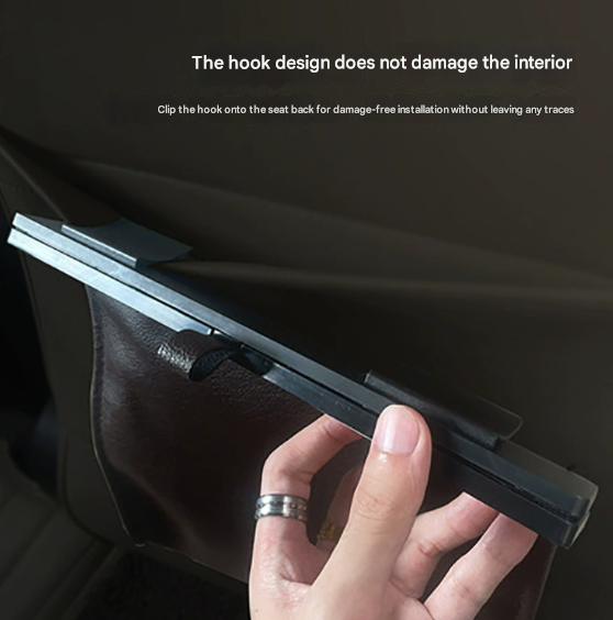 Premium PU Leather Foldable Car Trash Bin - Large Capacity Waterproof Hanging Organizer for Back Seat V888-ELOSUNG38222