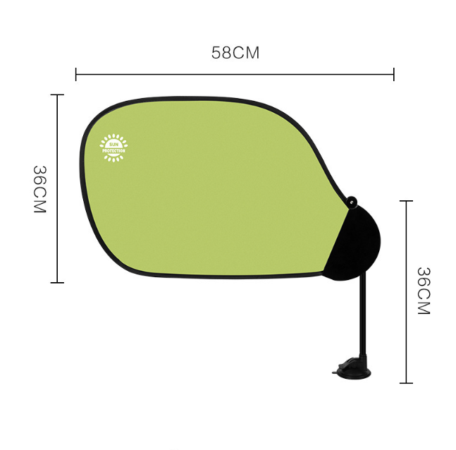 Universal Adjustable Car Window Sunshade - Flexible Arm with Suction Cup for Total Sun & Glare Protection V888-ELOSUNG38223