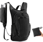 Black Ultra-Lightweight Packable Backpack (10L) - Foldable Daypack for Travel, Hiking & Sports V888-ELOSUNG38225