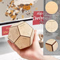 Unique Geometric Wooden Perpetual Desk Calendar - Manual DIY Block Calendar for Home & Office V888-ELOSUNG38226