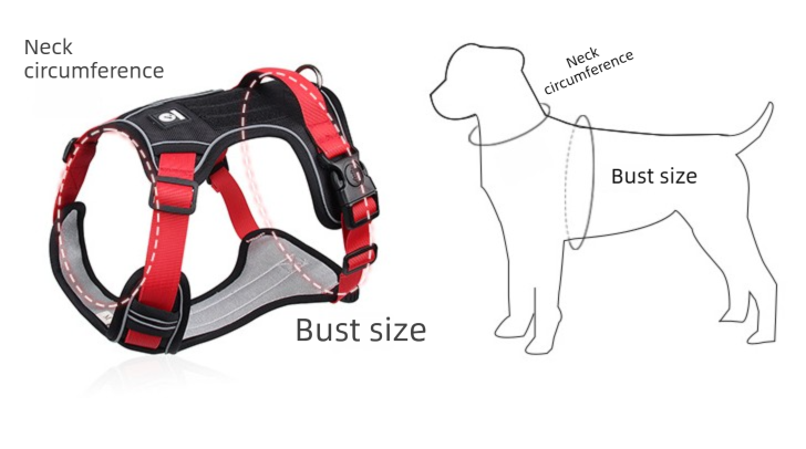 Blue XL Adjustable No-Pull Dog Harness and Leash Set - Reflective & Padded Vest for Medium to Large Dogs V888-ELOSUNG38231