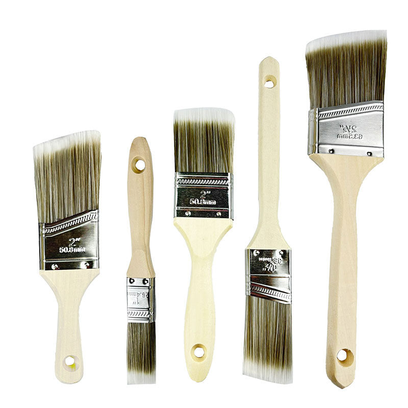 Professional 5-Piece Paint Brush Set - Includes Angled & Flat Brushes for a Perfect Finish on Walls & Trim V888-ELOSUNG38234