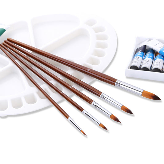 Professional 13-Piece Artist Brush Set - Flat & Filbert Nylon Bristles for Acrylic, Oil & Watercolor V888-ELOSUNG38243
