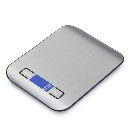 Silver Ultra-Slim Rechargeable Digital Kitchen Scale - Stainless Steel Food & Baking Scale with LCD Display V888-ELOSUNG38254