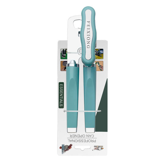 Blue (2-Pack) Heavy-Duty Manual Can Opener - Ergonomic 3-in-1 Tool with Stainless Steel Cutter & Bottle Opener V888-ELOSUNG38256
