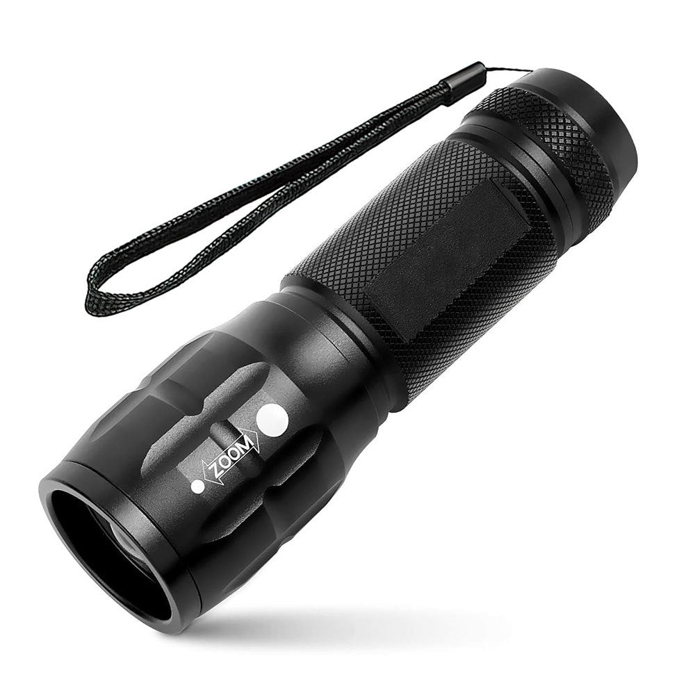 Compact Tactical LED Flashlight - Super Bright 160LM with Adjustable Zoom & Anti-Slip Grip V888-ELOSUNG38257
