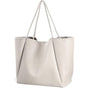 Beige Classic Oversized Tote Bag - Soft Faux Leather Shoulder Purse for Work, Travel & Everyday Use V888-ELOSUNG38262