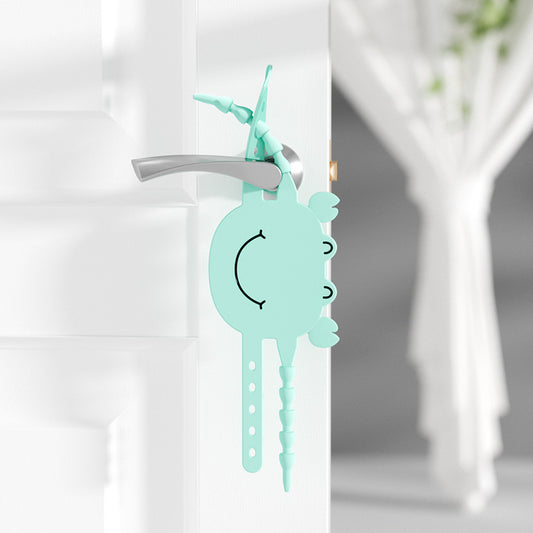 Green (6-Pack) Cute Crab Door Slam Stopper Set- Silicone Anti-Pinch & Quiet Latch Guard V888-ELOSUNG38266