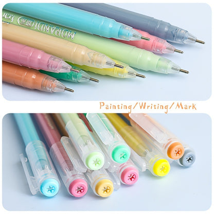 Lip Stick Red 9PCS/Set Languo Dopamine Gel Pen Set - Vibrant Multi-Color Writing Instruments for Creativity V888-ELOSUNG38277