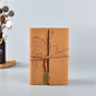 2PCS Light Brown Vintage A5 PU Leather Journal with Leaf Charm - Ring Bound Refillable Notebook Set V888-ELOSUNG38282