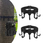 2-Piece Tree Stand Gear Hanger Set - Tactical Webbing Straps with 5 Hooks for Hunting & Camping V888-ELOSUNG38289