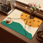 2-Piece Mountain Pattern Dopamine Drain Mat Set - 30x40cm Coffee Machine Mat, Bar Mat, Heat Resistant Kitchen V888-ELOSUNG38295