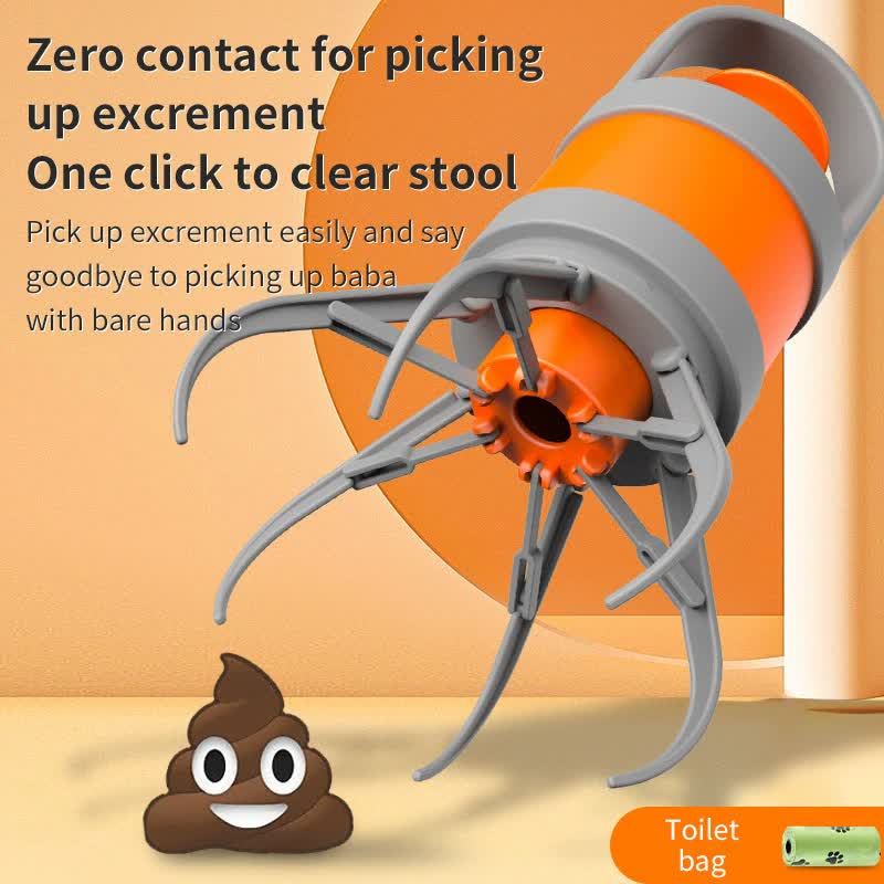 Portable Pet Waste Scooper - Compact & Hygienic Poop Picker for Dogs & Cats On-the-Go V888-ELOSUNG38301