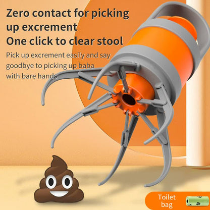 Portable Pet Waste Scooper - Compact & Hygienic Poop Picker for Dogs & Cats On-the-Go V888-ELOSUNG38301