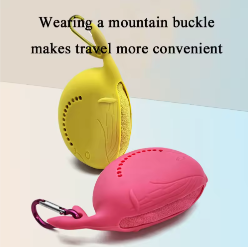 Purple 2-PCS Smart Whale Silicone Case Quick-Dry Towel Set - Portable & Cooling for Gym & Travel V888-ELOSUNG38310