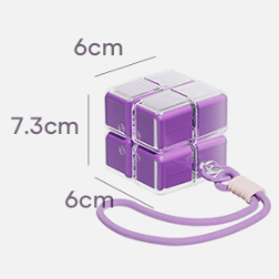 Green 8-Grid Magic Cube Pill Box with Lanyard - Portable Weekly Sealed Tablet Organizer & Dispenser V888-ELOSUNG38347