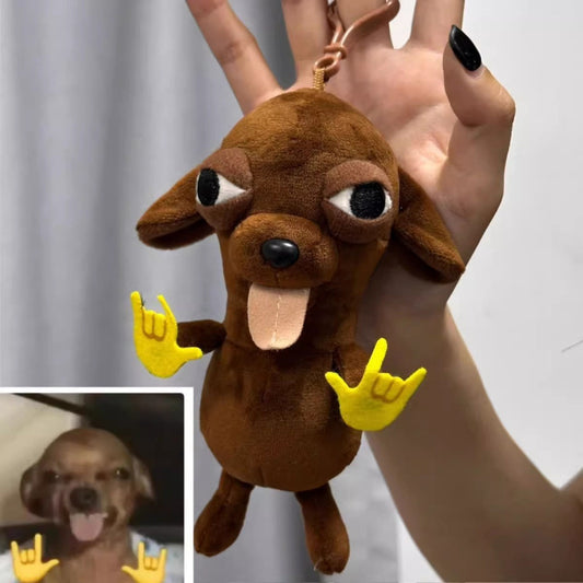 Abstract Chihuahua Plush Keychain - "Evil" Chihuahua Doll Backpack Charm, Collectible Gift for Friends V888-ELOSUNG38350