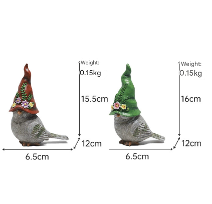 Garden & Home Decor Bird Figurines - Balcony Resin Craft Ornaments, Micro Landscape & Rockery Decorations V888-ELOSUNG38359