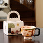 370ML Creative Artistic Ceramic Mug - Unique Water Cup with Hand-Painted Design V888-ELOSUNG38388