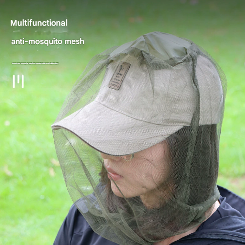 10-Piece Set: Outdoor Fishing & Night Fishing Mosquito Head Net - Insect Repellent Hat Mesh, Sun Protection, V888-ELOSUNG38389
