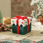 Green White Butterfly Knot Style Premium 2-Piece Christmas Apple Gift Box Set - High-End Thick Flannel V888-ELOSUNG38397