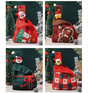 Festive 4-Piece Christmas Gift Bag Set - Adorable Knitted Holiday Treat & Present Pouches V888-ELOSUNG38401