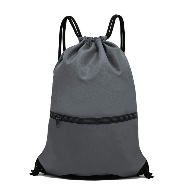 Grey Versatile Drawstring Backpack - Sports, Gym, Yoga, Dance & Travel Carry-All (34x47 cm) V888-ELOSUNG38433