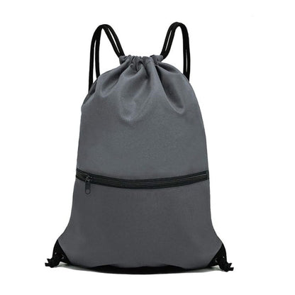 Grey Versatile Drawstring Backpack - Sports, Gym, Yoga, Dance & Travel Carry-All (34x47 cm) V888-ELOSUNG38433