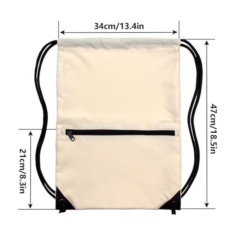 Grey Versatile Drawstring Backpack - Sports, Gym, Yoga, Dance & Travel Carry-All (34x47 cm) V888-ELOSUNG38433