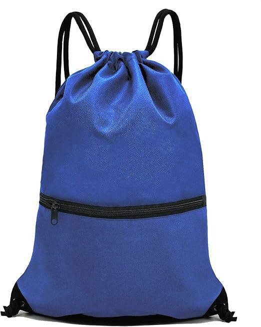Blue Versatile Drawstring Backpack - Sports, Gym, Yoga, Dance & Travel Carry-All (34x47 cm) V888-ELOSUNG38435