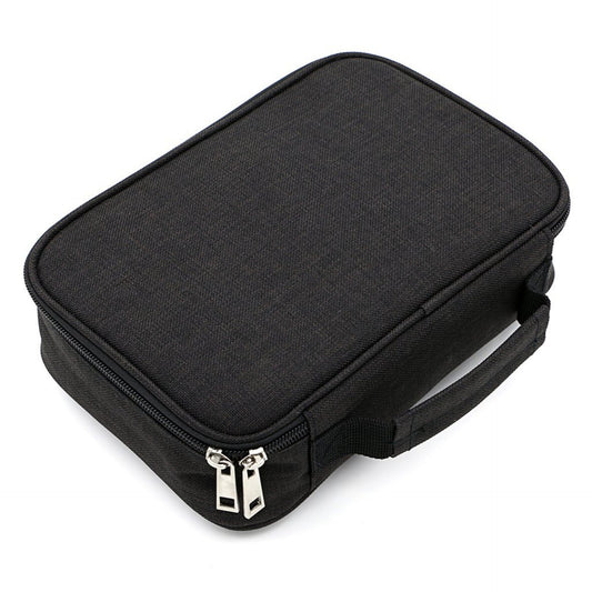 Black Large Capacity 72-Slot Pencil Case - Multi-functional Oxford Cloth Storage for Students, Artists & V888-ELOSUNG38446
