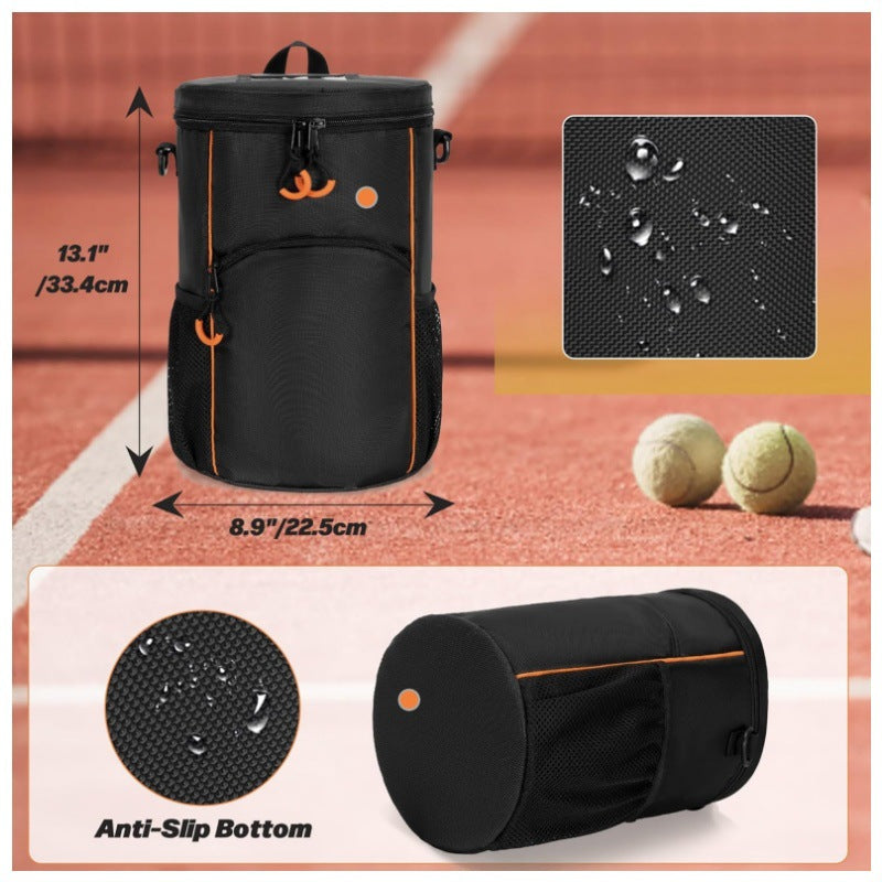 Black Versatile Tennis Baseball Lacrosse Bag with Multiple Pockets - Portable Black Design V888-ELOSUNG38448