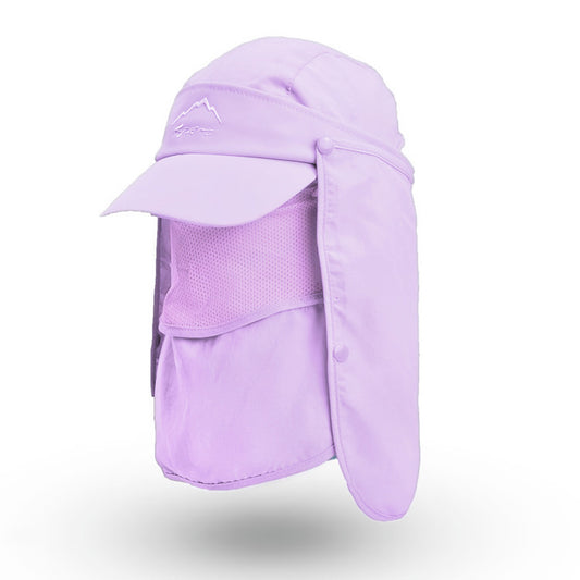 Purple UV Protection 4-in-1 Outdoor Sun Hat with Removable Flaps V888-ELOSUNG38464