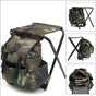 Camouflage Foldable Backpack with Built-in Chair - Multi-Functional Outdoor Camping Stool Bag V888-ELOSUNG38468